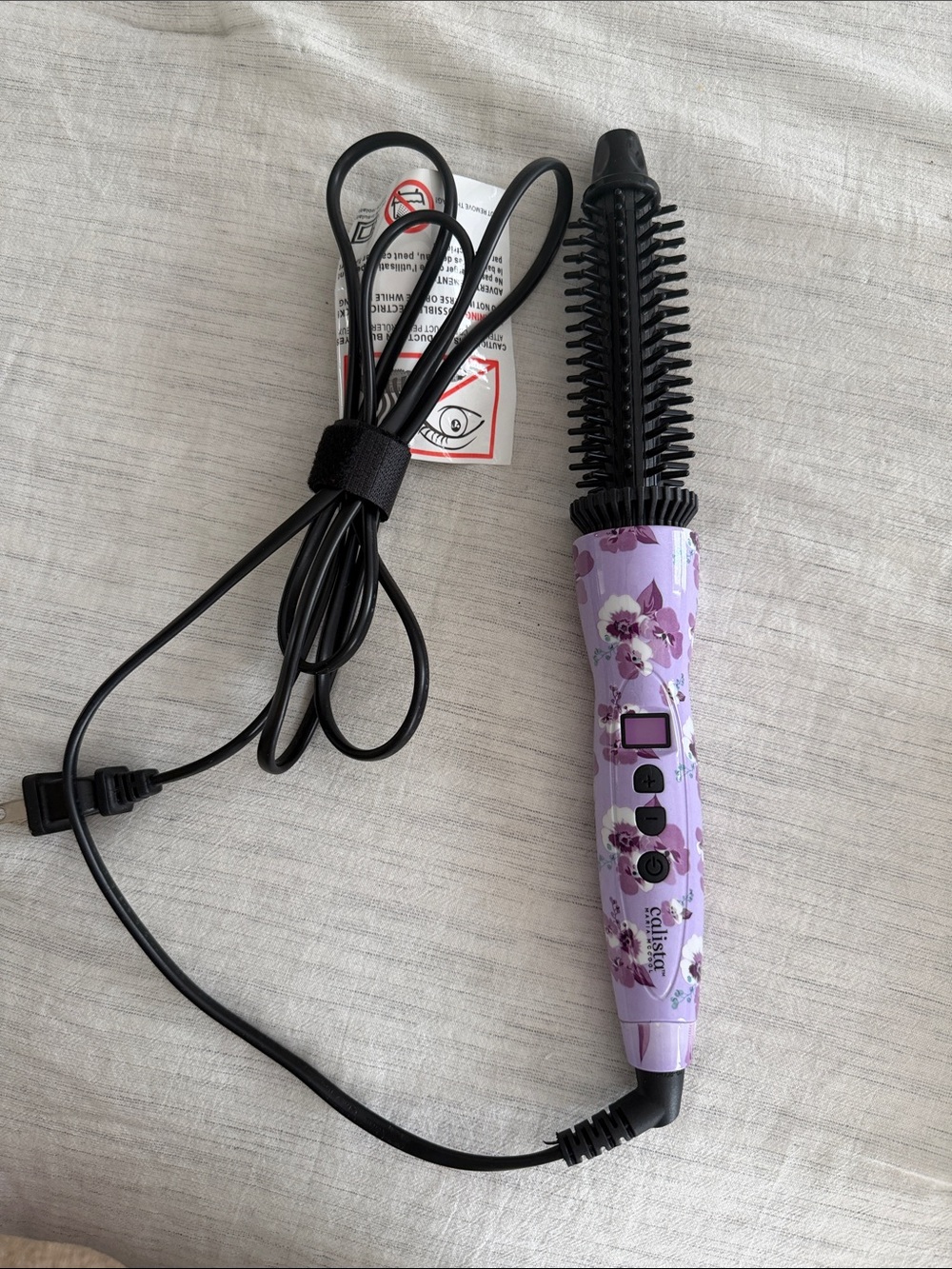 Lilac Floral Heated Styling Brush